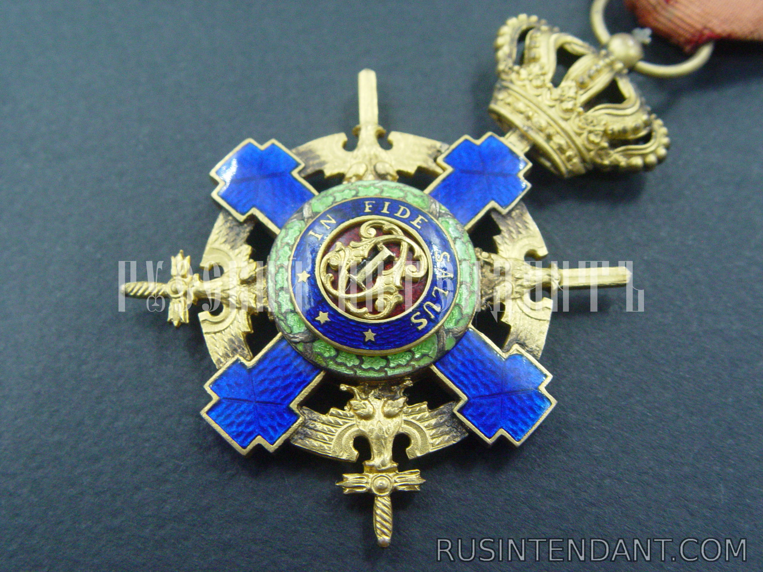 Фото 2: Орден Звезда Румынии четвертой степени с мечами на орденской ленте 