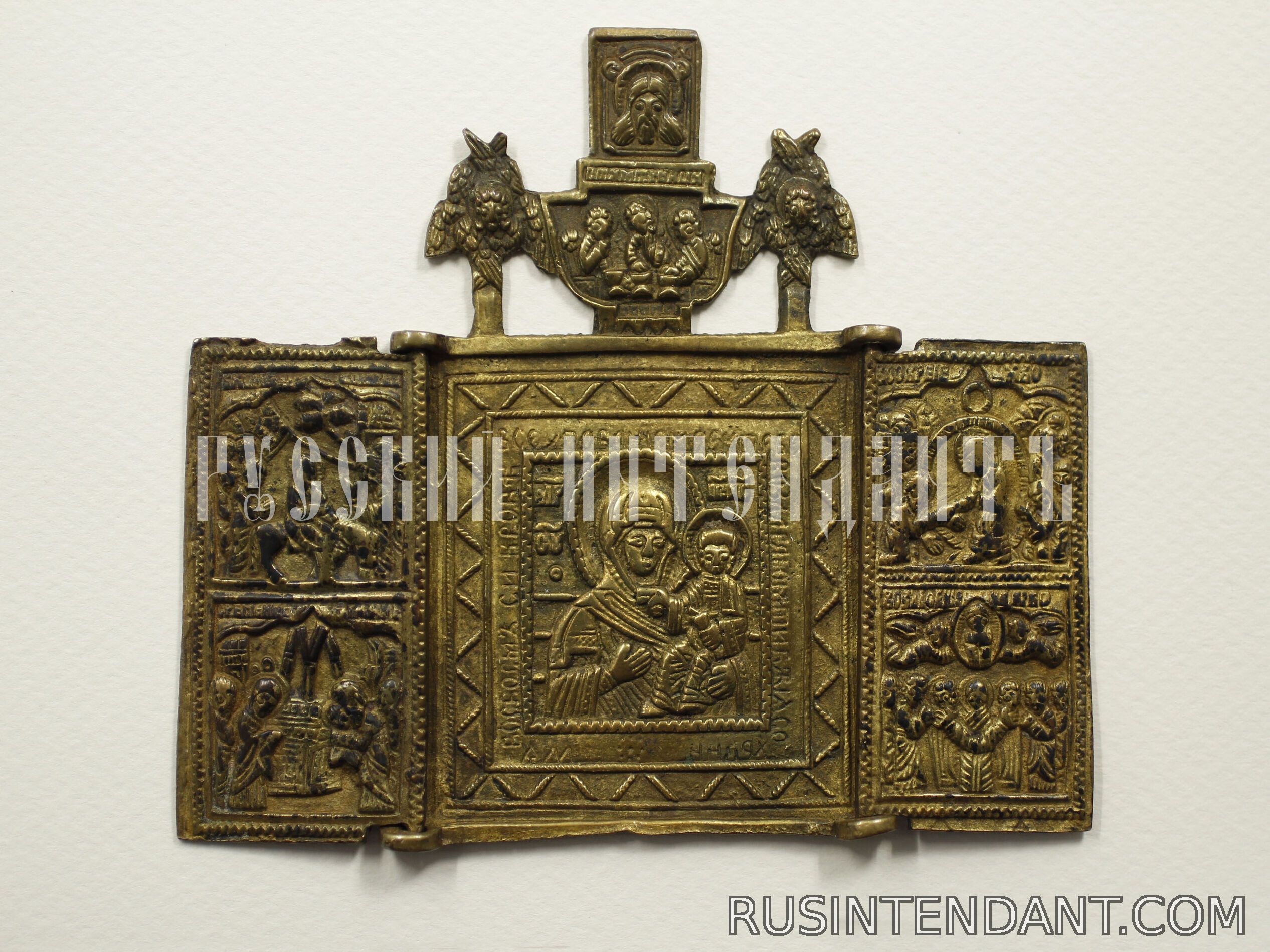 Фото 1: Складень трехстворчатый «Богоматерь Одигитрия Смоленская» 