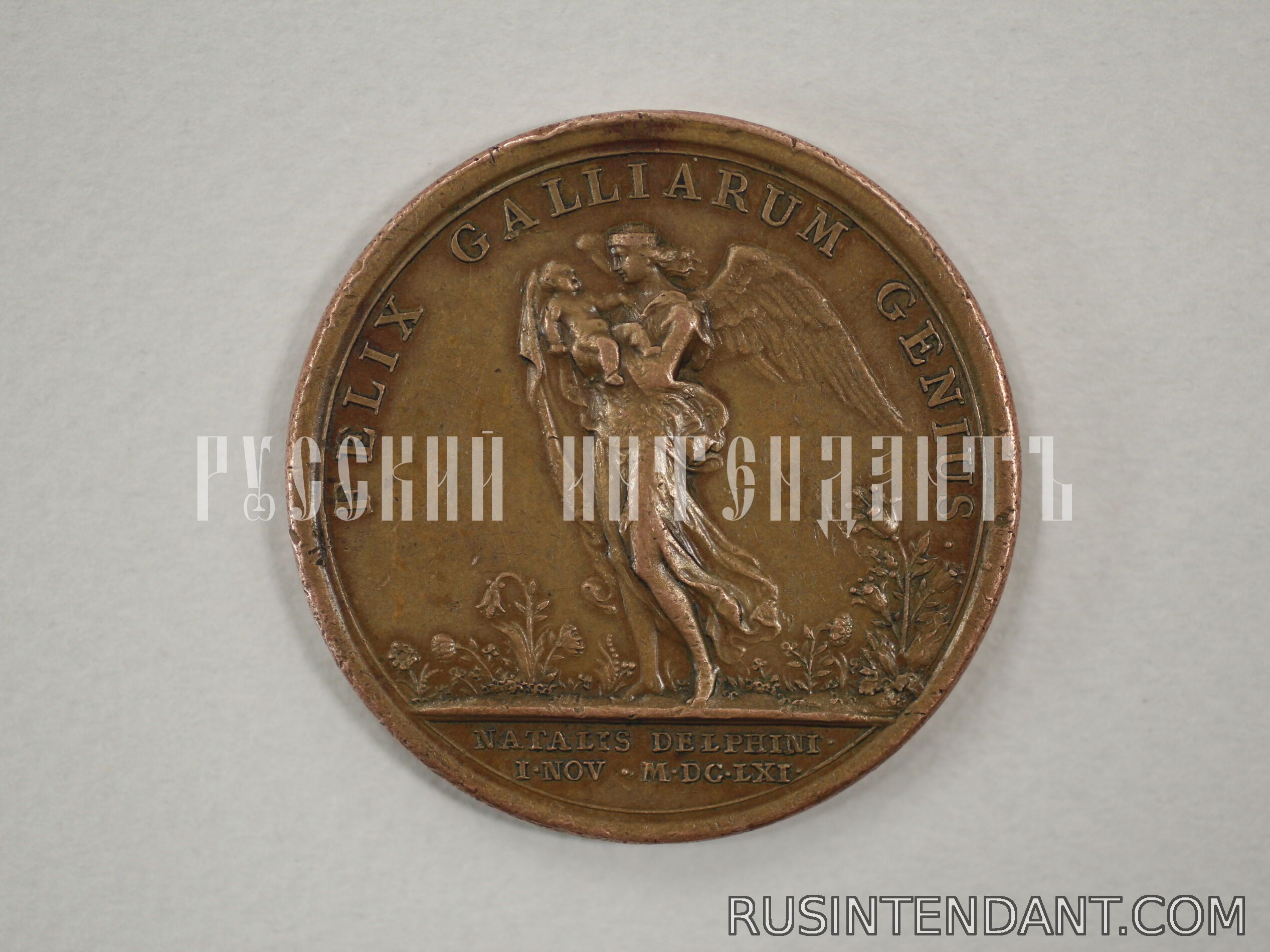 Фото 2: Настольная медаль 1661 года «Рождение Дофина» 