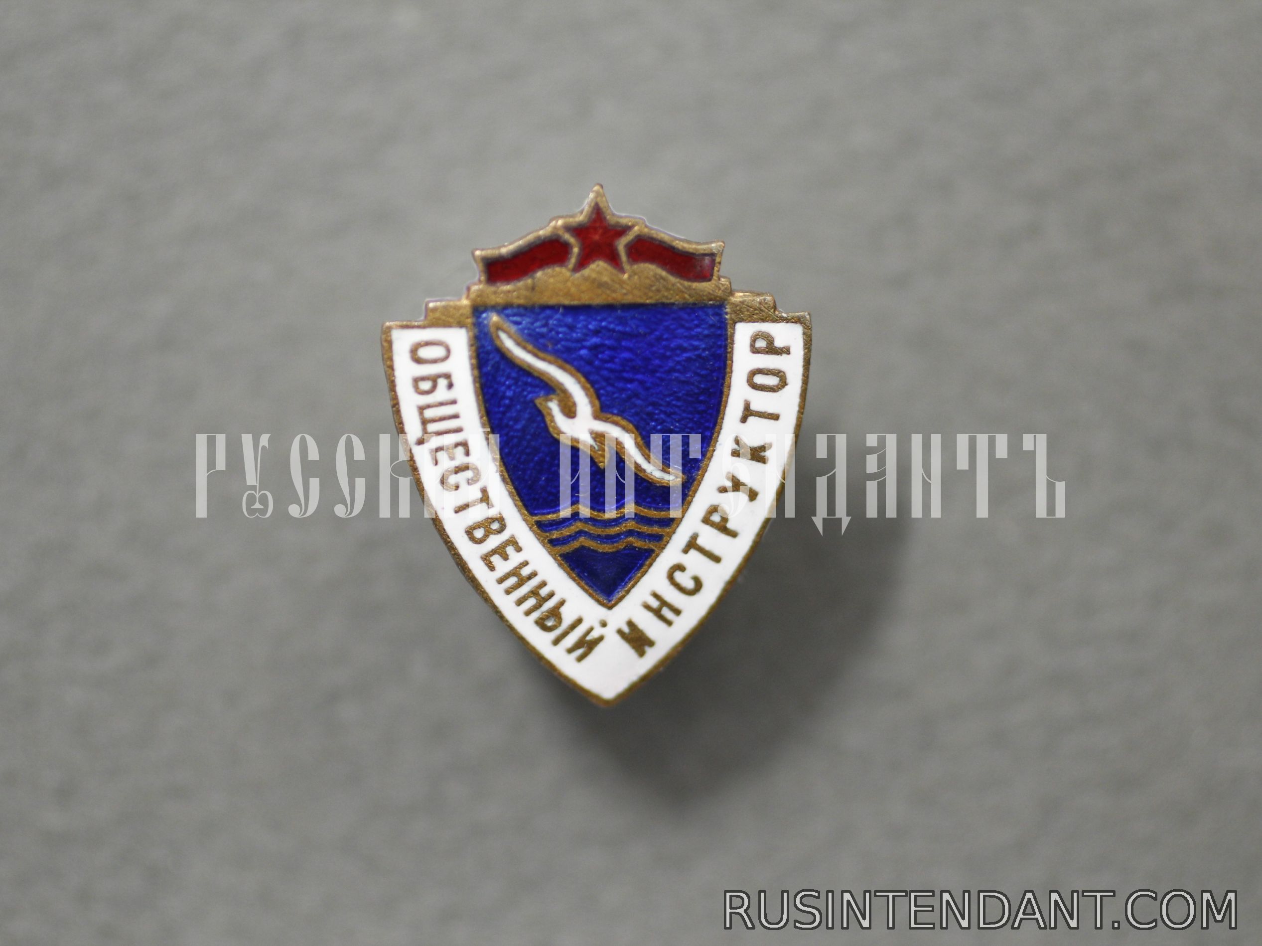 Фото 1: Знак Общественный инструктор ДСО «Буревестник» 