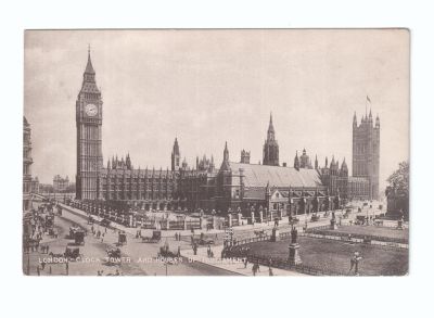 Почтовая карточка «Часовая  башня и Дом парламента»