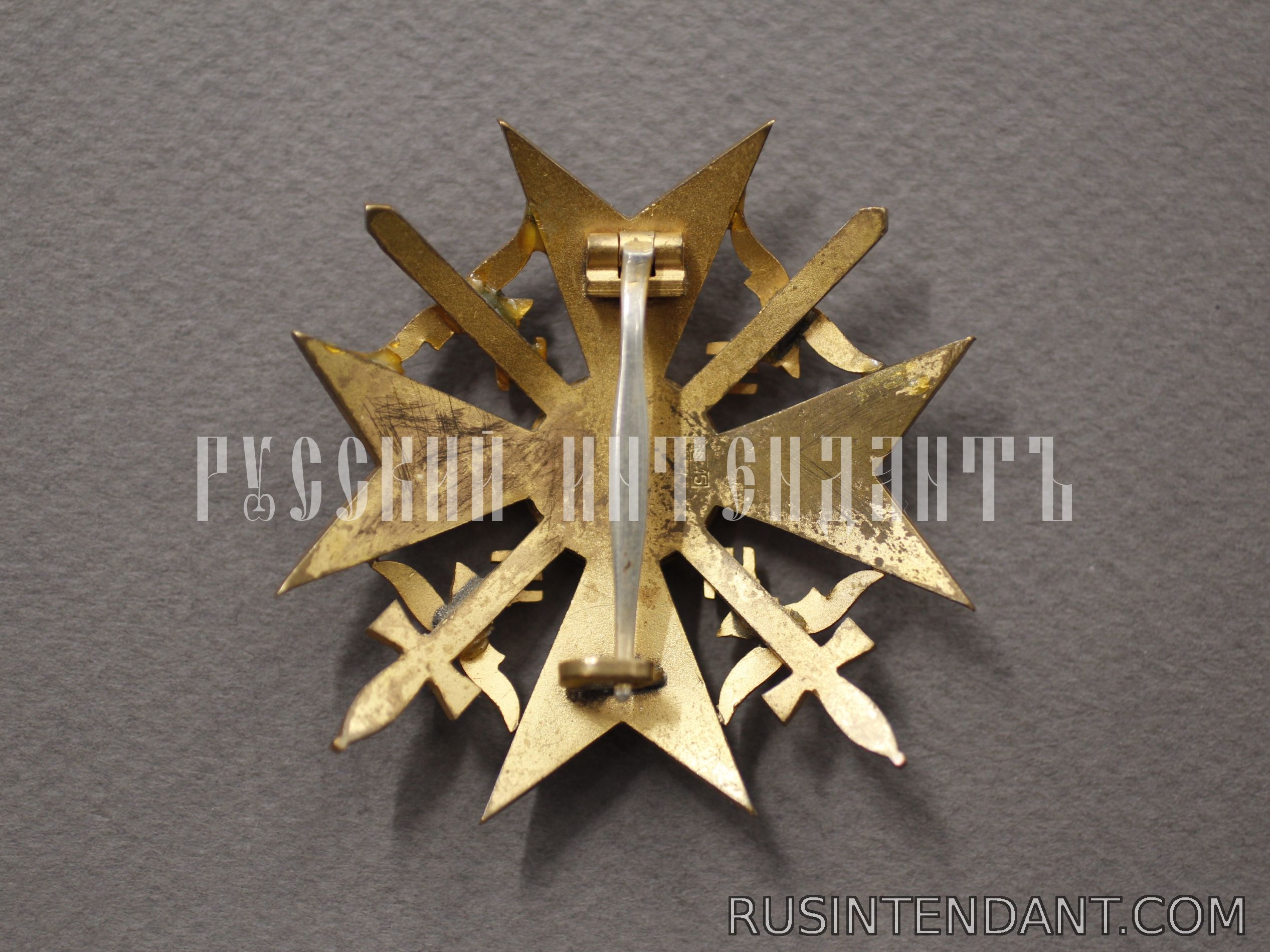 Фото 2: Испанский Крест в бронзе с мечами 