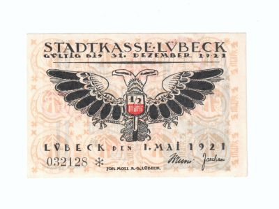 Нотгельд 50 пфеннигов Любек (Lübeck)