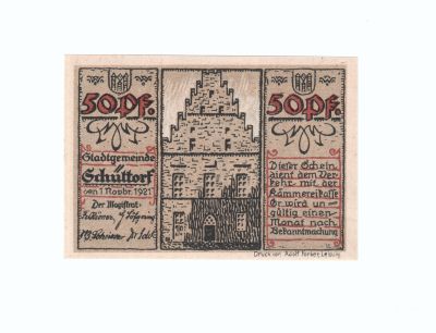 Нотгельд 50 пфеннигов Шютторф (Schüttorf)