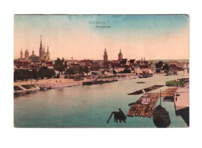 Почтовая открытка «Würzburg Mainpartie»